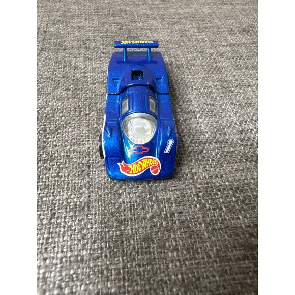 1983 Hot Wheels Blue Race Car With Flames & Spoiler Mattel Die Cast Toy Car - Picture 2 of 7